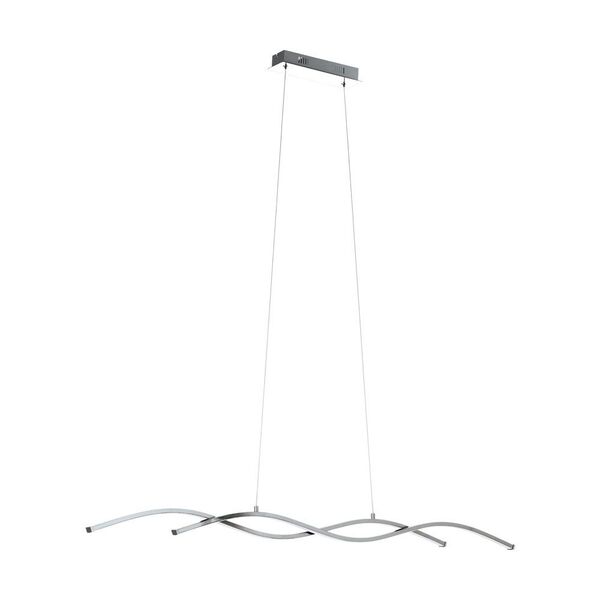 Светодиод. подвес LASANA 2, [2х14W(LED), L1200, H1200, сталь, алюм., хром/пластик, белый]