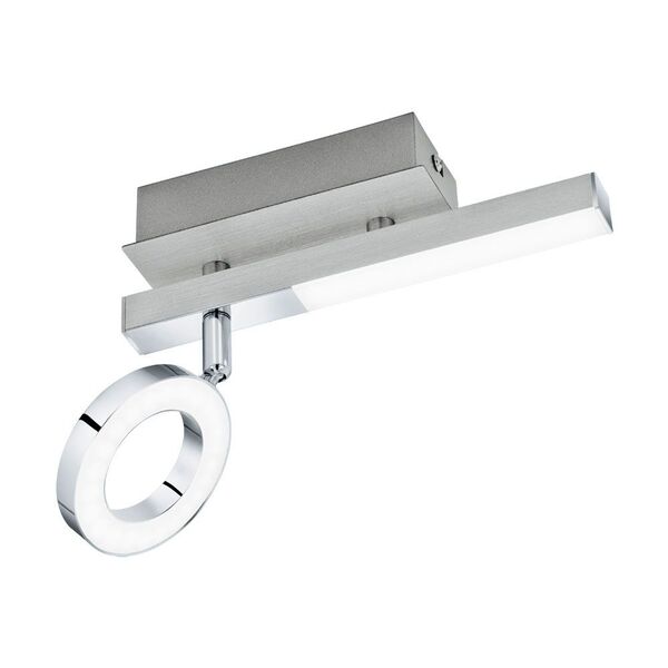 Светодиод. спот c доп. подсветкой CARDILLIO 1 [1х3,2W(LED), 1х2,2W(LED), L225, алюм., сталь, хром/пластик, мат.]
