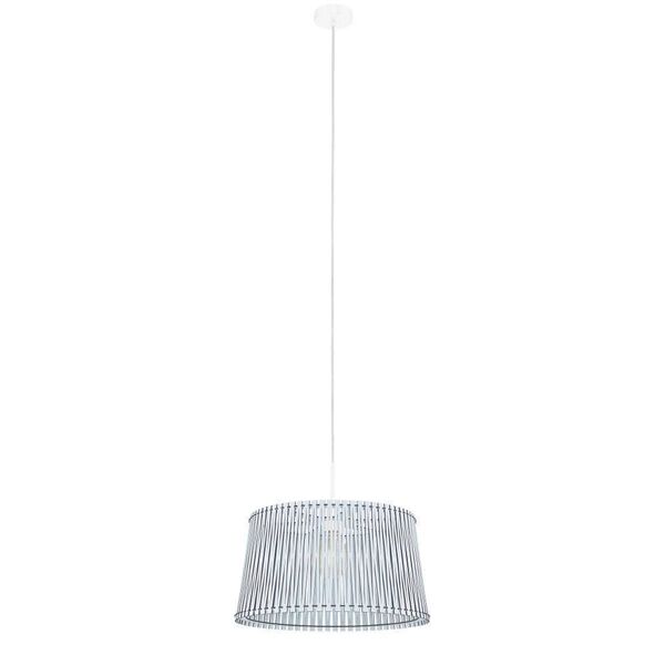 Подвес SENDERO, [1х60W(E27), H1300, сталь, белый/дерево, белый]