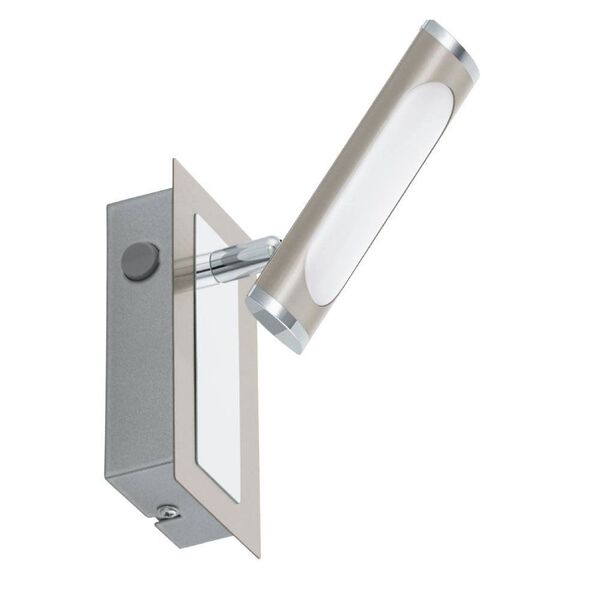 Светодиодный спот COEDO [1х4,3W(LED), L70, H140, никель мат., хром/пластик, белый]