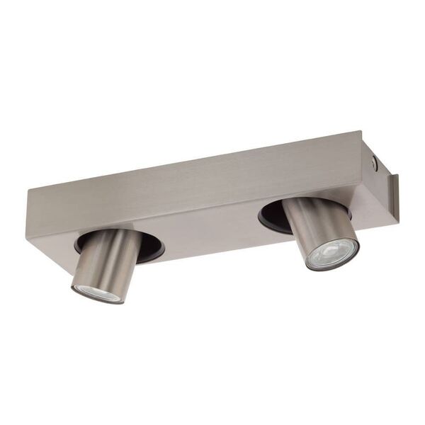 Светодиодный спот ROBLEDO 1 [2x5W(GU10), L340, сталь, никель мат./ черный]