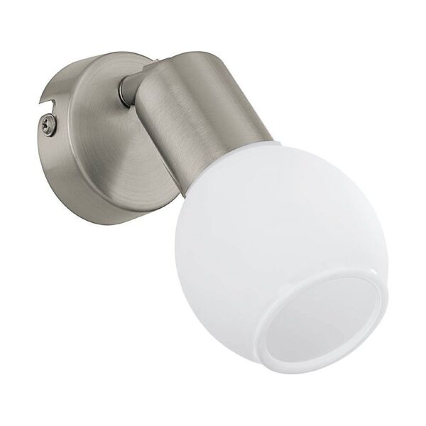 Светодиодный спот VEDRA 1 [1x3,5W(LED), ?60, сталь/никель мат/сатиновое стекло/белый]
