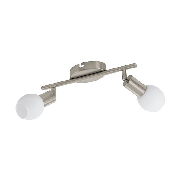 Светодиодный спот VEDRA 1 [2x3,5W(LED), L285, сталь/никель мат/сатиновое стекло/белый]