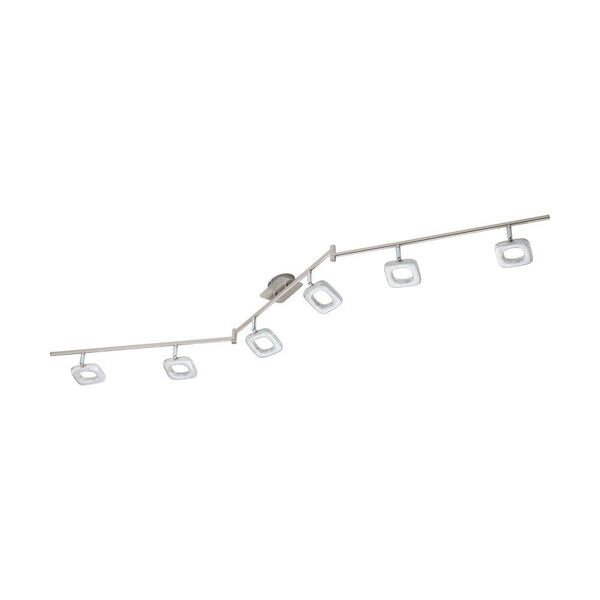 Светодиод. спот LITAGO CRYSTAL [6х4W (LED), L1700, сталь, никель мат./пластик с эф-м хруст., белый]