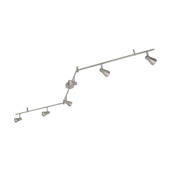 Светодиодный спот TIBERIO [6х3W (LED), 6х400lm, L1800, B80, сталь, пластик, никель матовый]