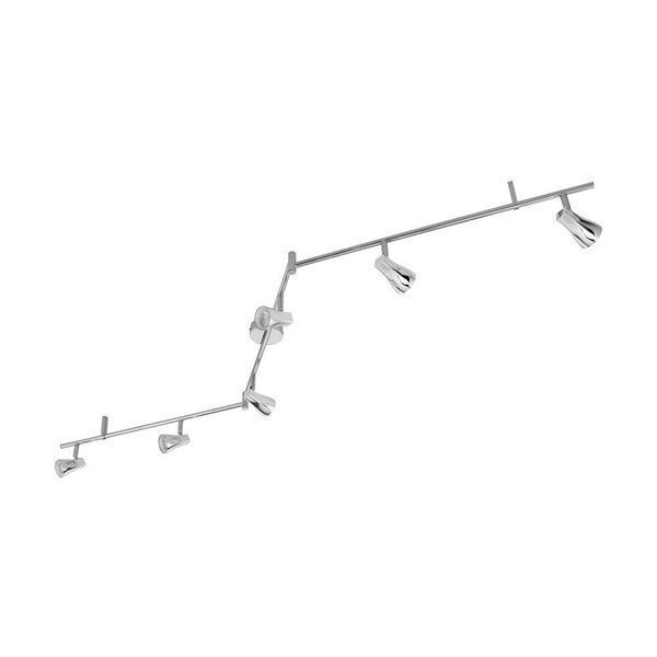 Светодиодный спот TIBERIO [6х3W (LED), 6х400lm, L1800, B80, сталь, пластик, хром]