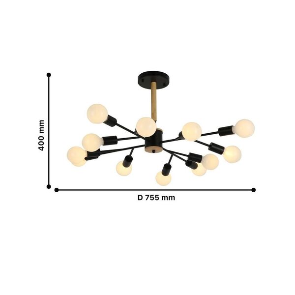 потолочная люстра Liber [D755*H400 12*E27*60W, excluded]