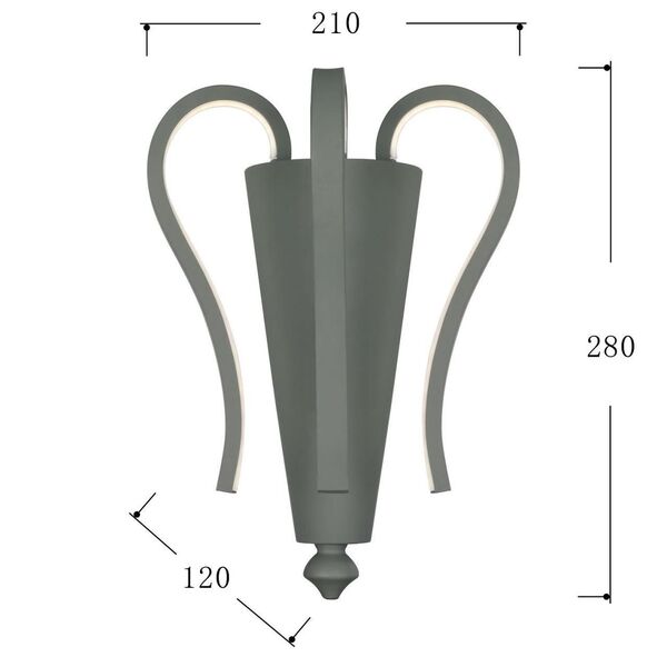 настенный светильник Castro [D120*W210*H280 3*LED*6W, 1440LM, 4000K, included]