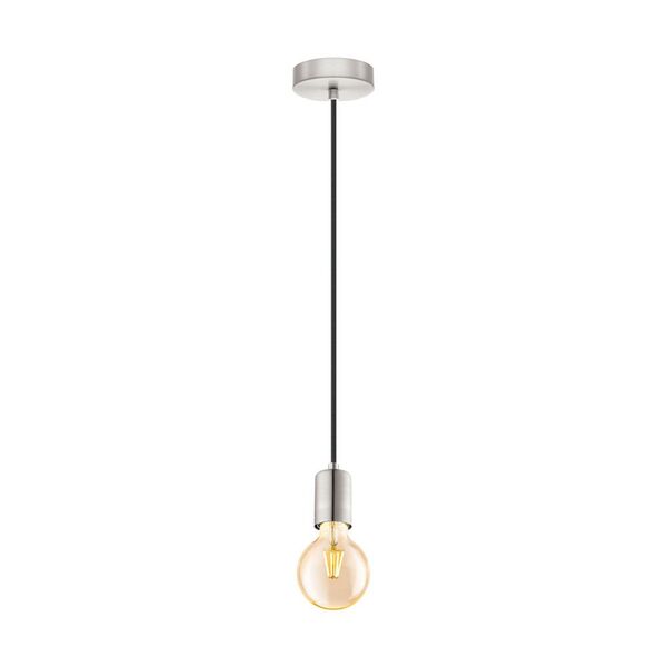 Подвес YORTH, [1х60W (E27), H2000, сталь, никель матовый]