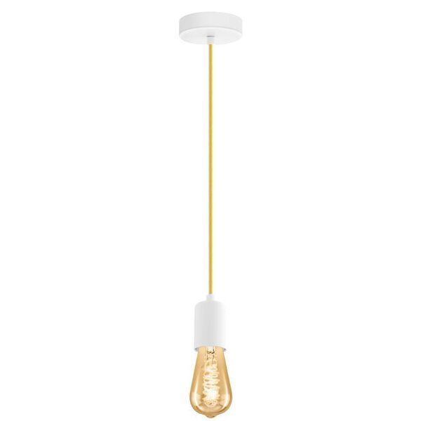 Подвес YORTH, [1х60W (E27), H2000, сталь, белый, золотой кабель]