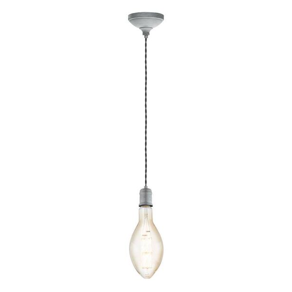 Подвес YORTH, [1х60W (E27), H2000, сталь, серебряный состаренный]