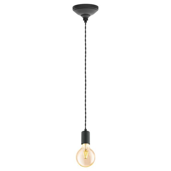 Подвес YORTH, [1х60W (E27), H2000, сталь, черный]