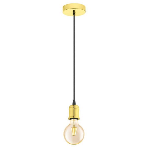 Подвес YORTH, [1х60W (E27), H2000, сталь, латунь]
