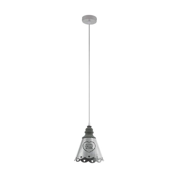 Подвес TALBOT 2, [1х40W(E14), H1100, сталь, дерево, серый, белый/cталь, натуральный]