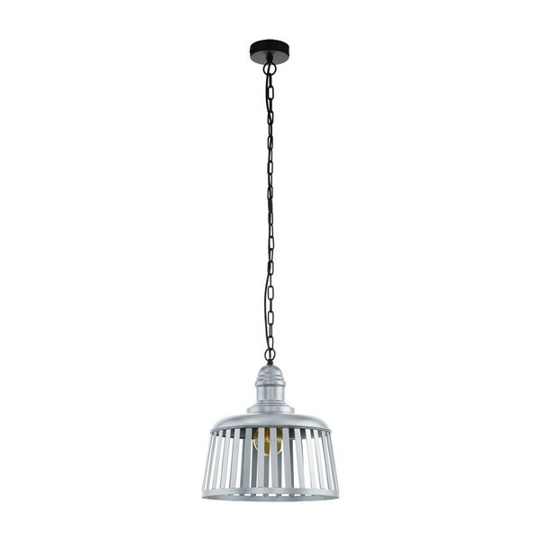 Подвес WRAXALL 1 [1x60W (E27), H1100, сталь, черный, серебряный]