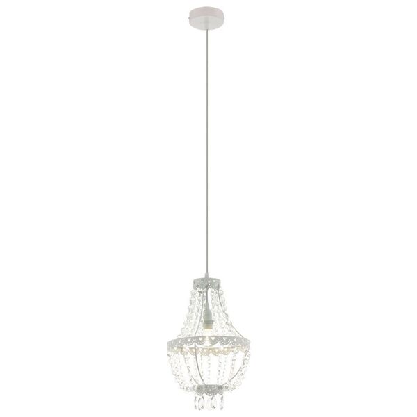 Подвес BARNABY 2 [1х60W (E27), H1220, сталь, дерево, серо-голубой/хрусталь, прозрачный]