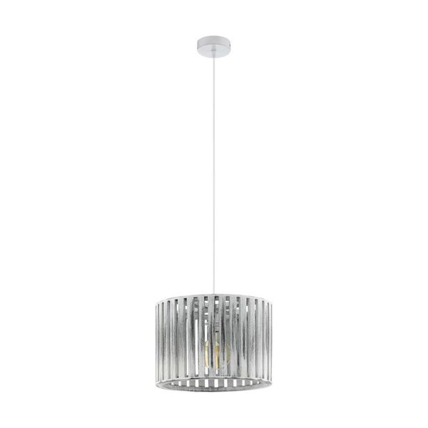 Подвес KINROSS 1 [1x60W (E27), H1100, сталь, черный, белый состаренный]