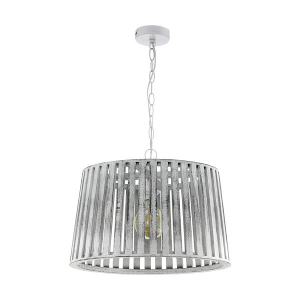 Подвес KINROSS 1 [1x60W (E27), H1100, сталь, черный, белый состаренный]