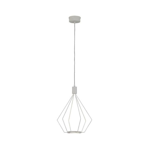 Светодиод. подвесной светильник CADOS, [1х5,4/1х3,3W(LED), 1х630/1х340lm, ?335, H1100, сталь, белый/пластик, белый]