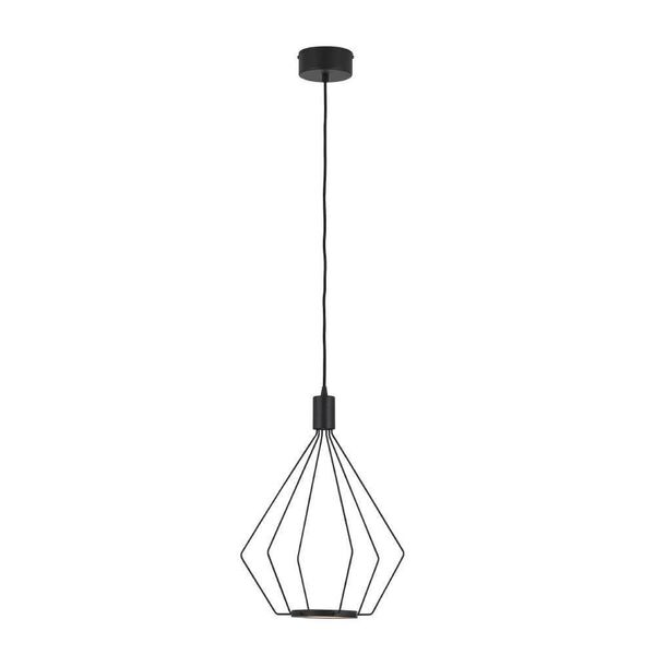 Светодиод. подвесной светильник CADOS, [1х5,4/1х3,3W(LED), 1х630/1х340lm, ?335, H1100, сталь, черный/пластик, белый]