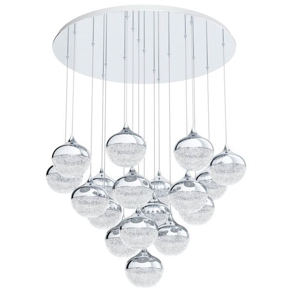 Светодиодный подвес MIOGLIA [18x3,15W(LED), сталь, хром/пластик, белый, прозрачный]