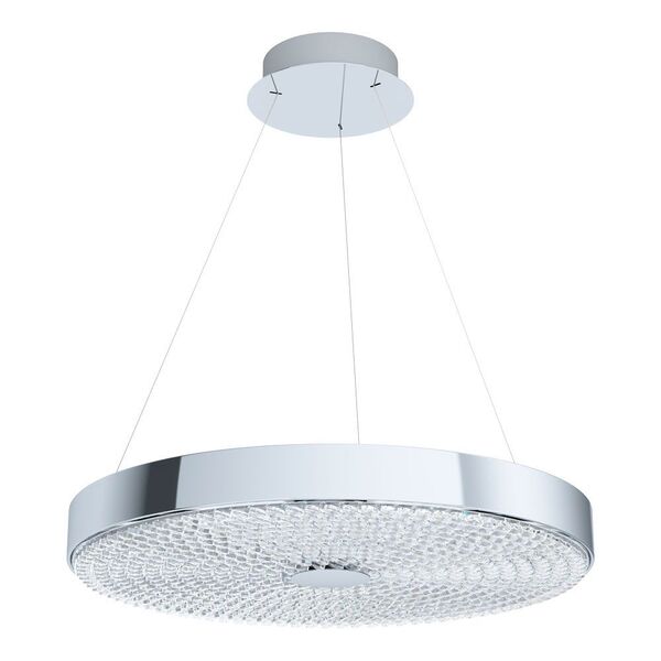 Cветод. подвес ESCORIHUEL [27W(LED), ?460, H1500, сталь, хром/ cтекло с крист., прозрачный]