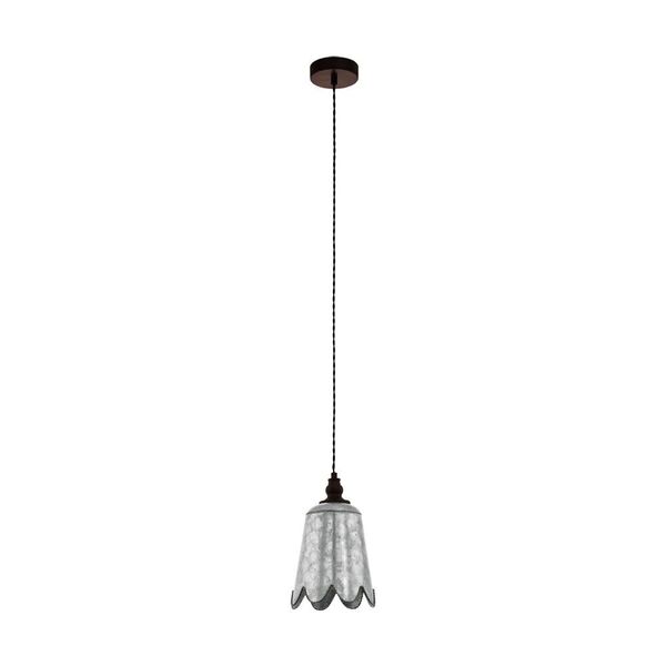 Подвес KARHOLD, [1х60W(E27), 180, H1100, сталь, черный/cталь, оцинкованный]