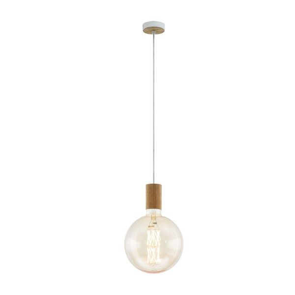 Подвес TAVISTOCK, [1х60W (E27), H1100, сталь, дерево, кремовый, дуб]