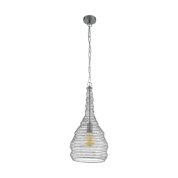 Подвес COLTEN, [1x60W (E27), 330, H1100, cталь, cеребро]