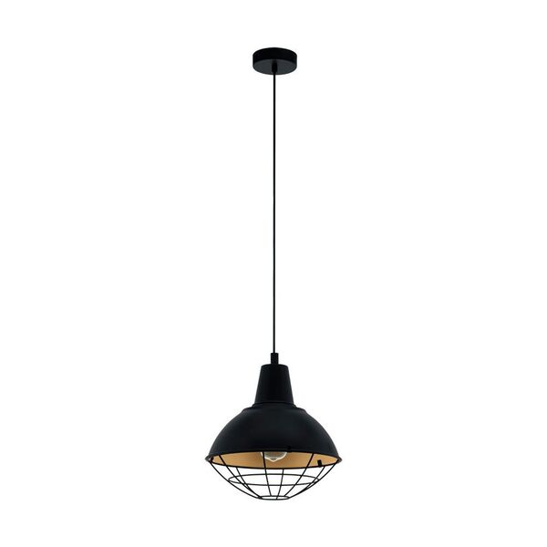 Подвес CANNINGTON, [1х60W (E27), 310, H1500, сталь, черный, золотой]
