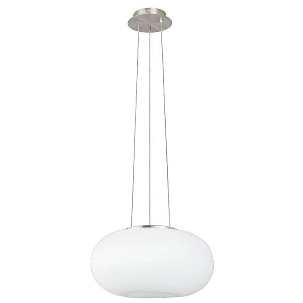 Подвес OPTICA-C, 2x7,5W(LED), сталь, никель мат/опаловое стекло