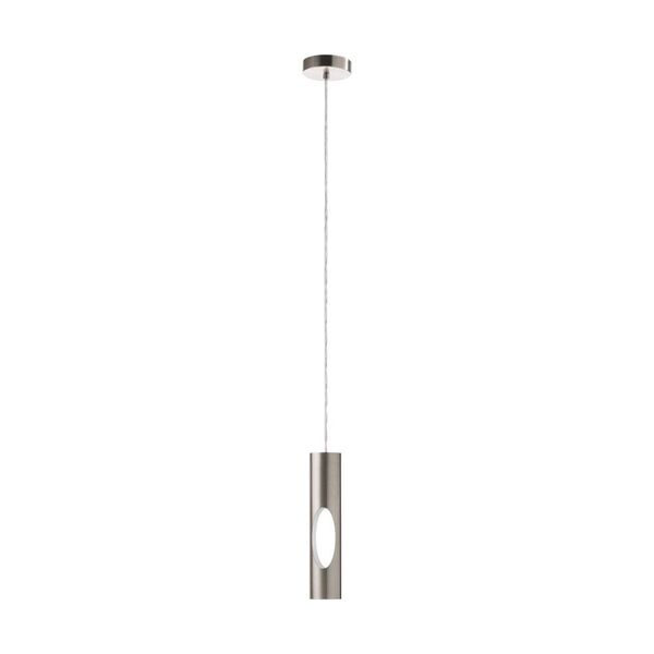 Светодиод. подвес CERATELLA, [1х5W (GU10), H1100, сталь, никель мат., глянцевый белый]