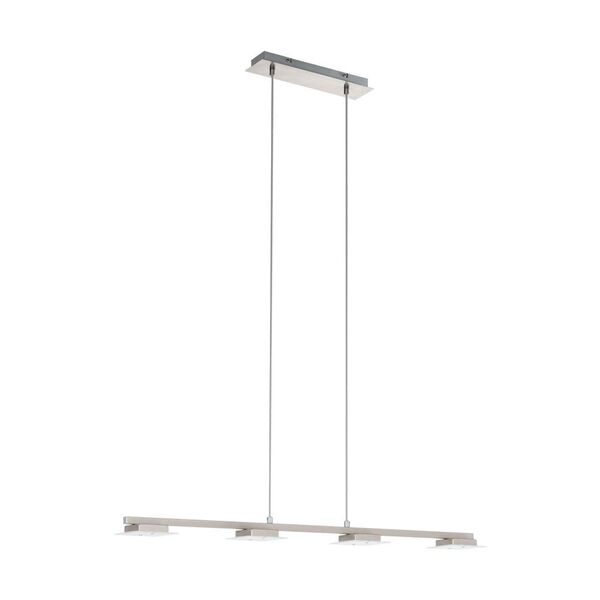 Светодиодный подвес LANIELA, [4х5,5W (LED), L950, H1500, никель мат./пластик, белый]