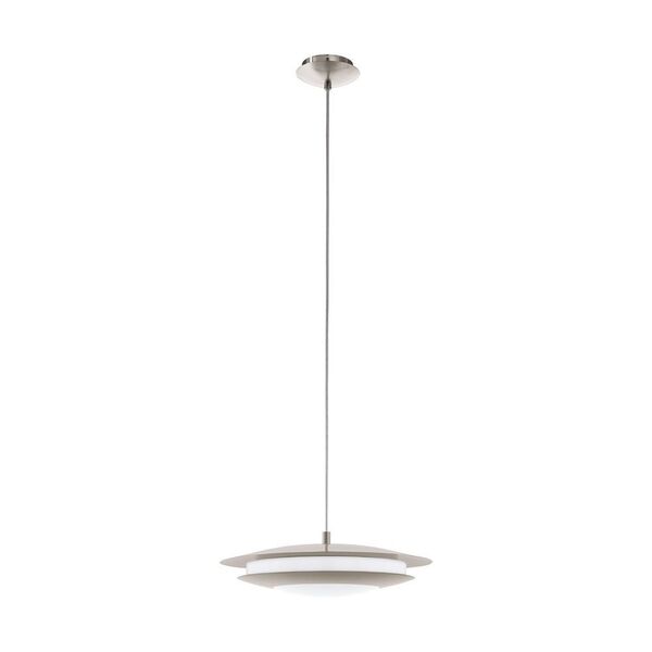 Светодиодный подвес MONEVA-C, [18W(LED), 405, сталь, никель мат/пластик, белый]