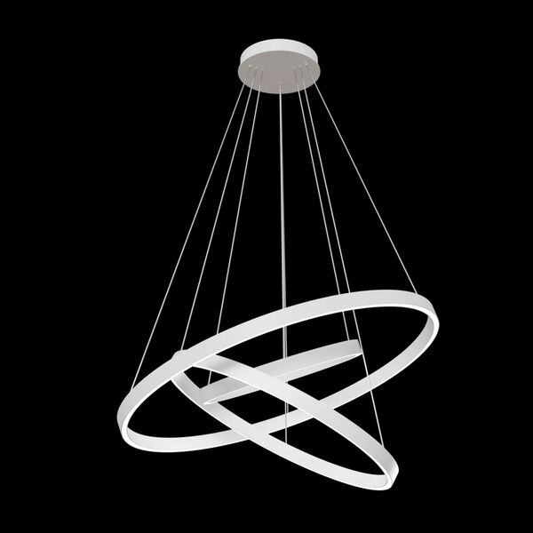 Подвесной светильник Rim, 115 Вт, белый, диаметр 800 мм, высота подвесов 400-1200 мм, 4000 К