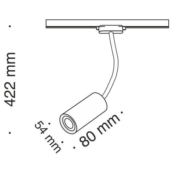 Трековый светильник Technical TR010-1-GU10-B