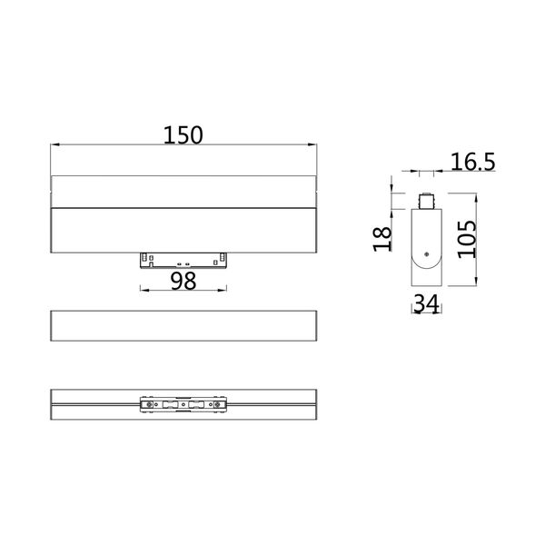 Трековый светильник Technical TR013-2-10W4K-B