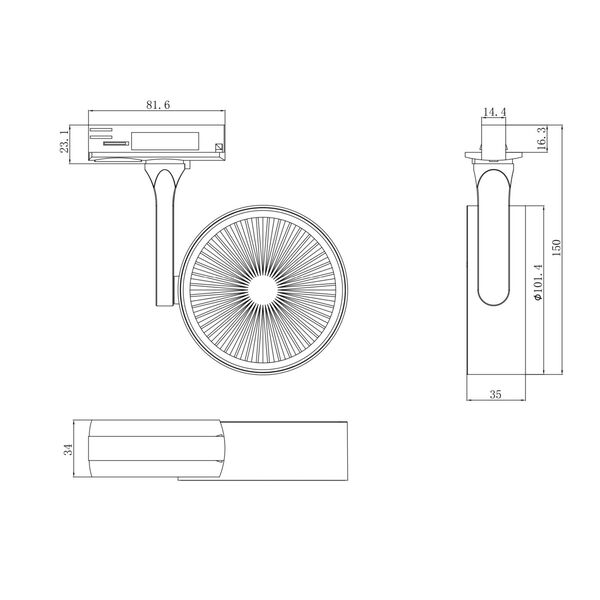 Трековый светильник Technical TR024-1-18MG3K