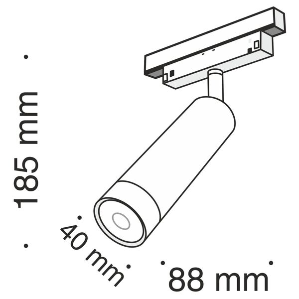 Трековый светильник Technical TR019-2-7W4K-B