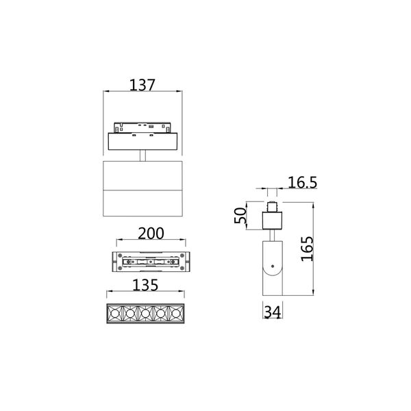 Трековый светильник Technical TR015-2-10W4K-B