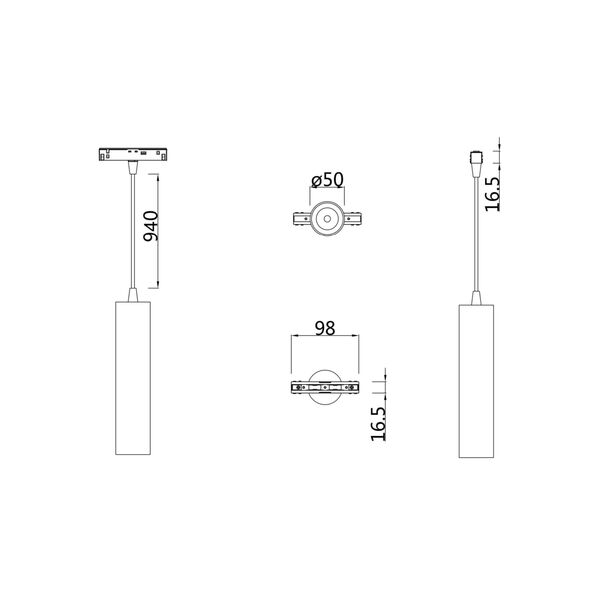 Трековый светильник Technical TR016-2-12W3K-W