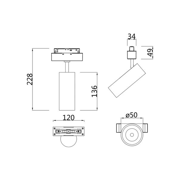 Трековый светильник Technical TR019-2-10W4K-W