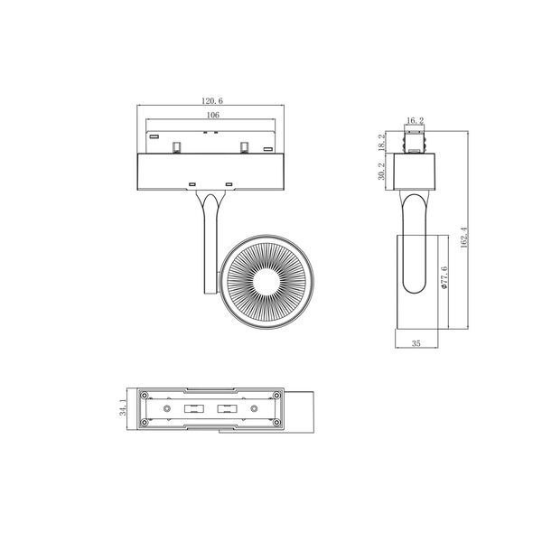 Трековый светильник Technical TR024-2-10B3K