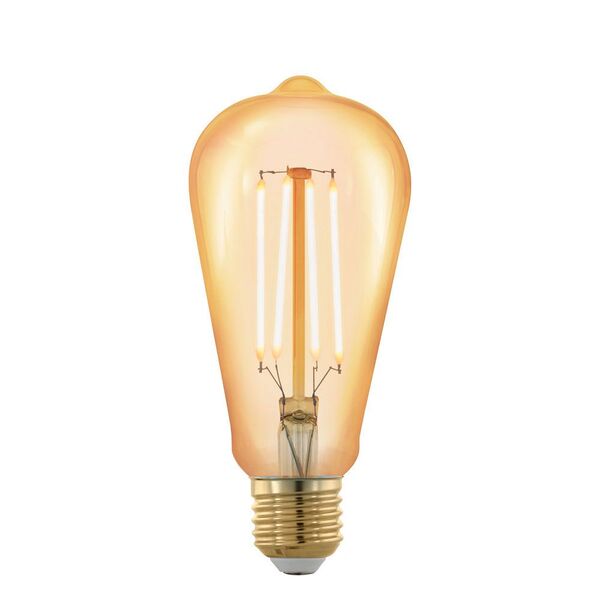 Лампа светодиодная филаментная диммируемая EGLO ST64 [4W (E27), L143,  1700K, 320lm, золотая]