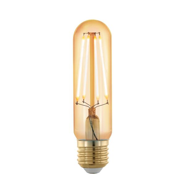Лампа светодиодная филаментная диммируемая EGLO T32 [4W (E27), L125, 1700K, 320lm, золотая]