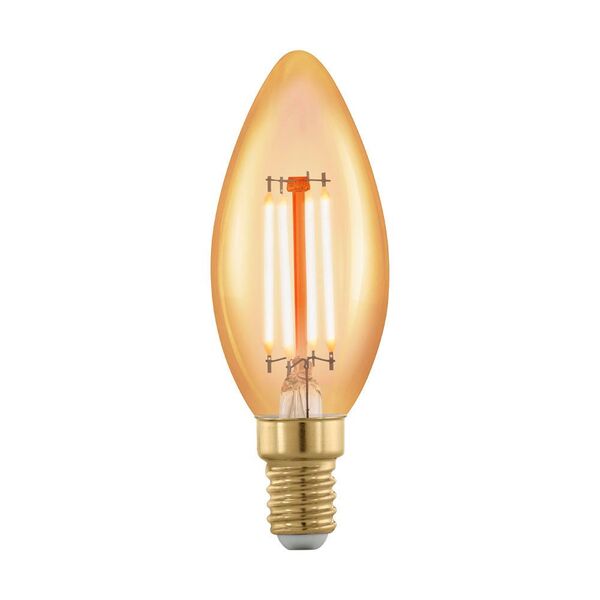 Лампа светодиодная филаментная диммируемая EGLO "Свеча" [4W (E14), L98, 1700K, 320lm, золотая]