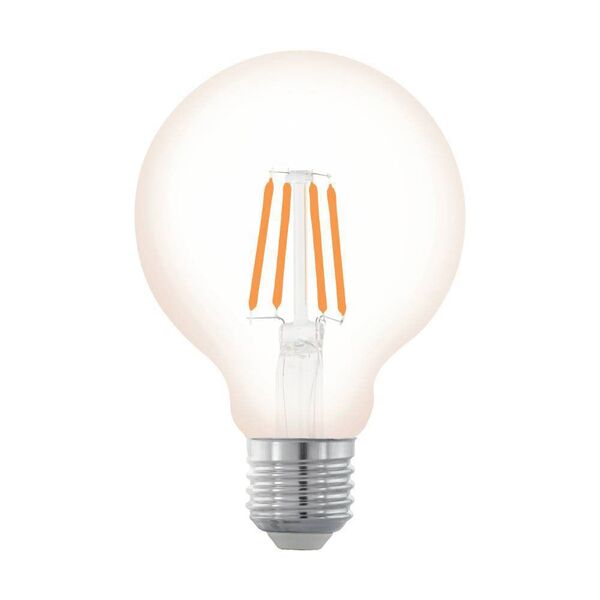 Лампа светодиодная филаментная диммируемая EGLO "Северное сияние" G80 [4W (E27), 2200K, 390lm, прозрачный]
