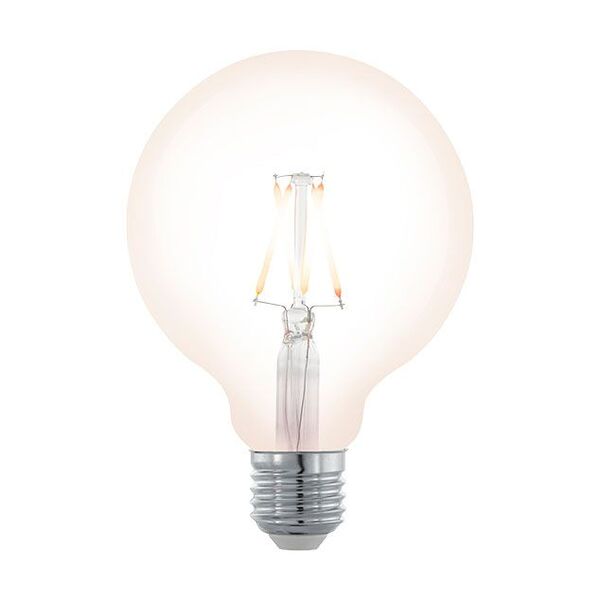 Лампа светодиодная филаментная диммируемая  EGLO "Северное сияние" G95 [4W (E27), 2200K, 390lm, прозрачный]