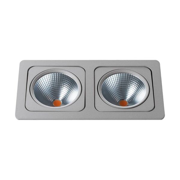 Светодиодный встраиваемый спот VASCELLO G [2x19W(LED), 2700K, серебряный]