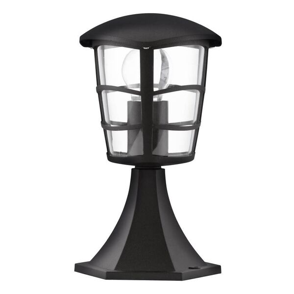 Уличный светильник напольный ALORIA,[ 1х60W(E27), H300, алюминий, черный/пластик прозрачный]